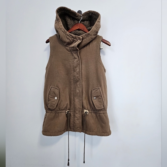 INC Oversized Sherpa Hooded Vest - Size US S - Picture 8 of 8